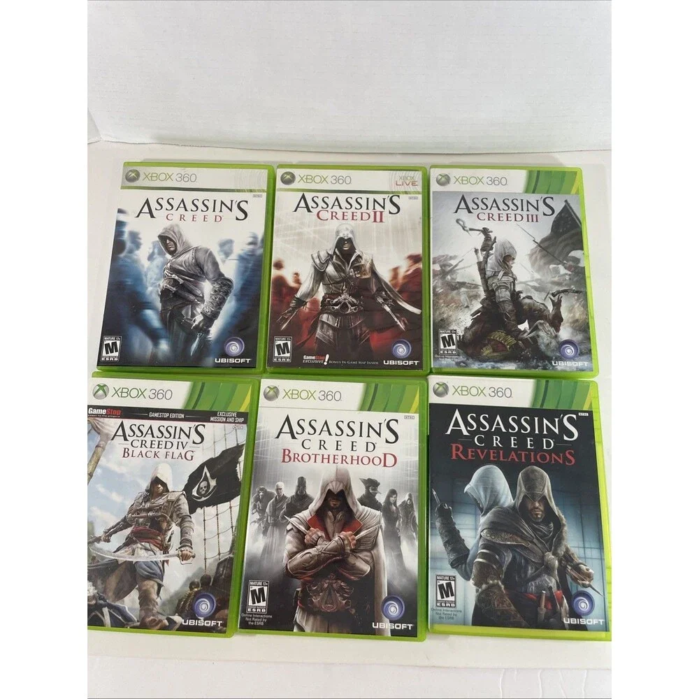 Xbox 360 Assassin’s Creed Collection Lot 6 Games